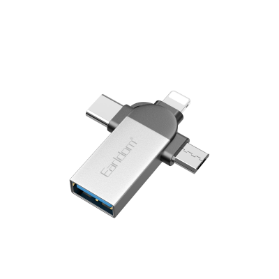 مبدل USB OTG به microUSB، لایتنینگ، USB-C ارلدام مدل ET-OT93 مبدل USB OTG به microUSB / لایتنینگ / USB-C ارلدام مدل ET-OT93
