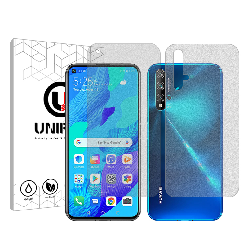 گلس گوشی مات هوآوی nova 5T یونی پرو مدل 5 ‌Sta‌r به همراه محافظ پشت گوشی