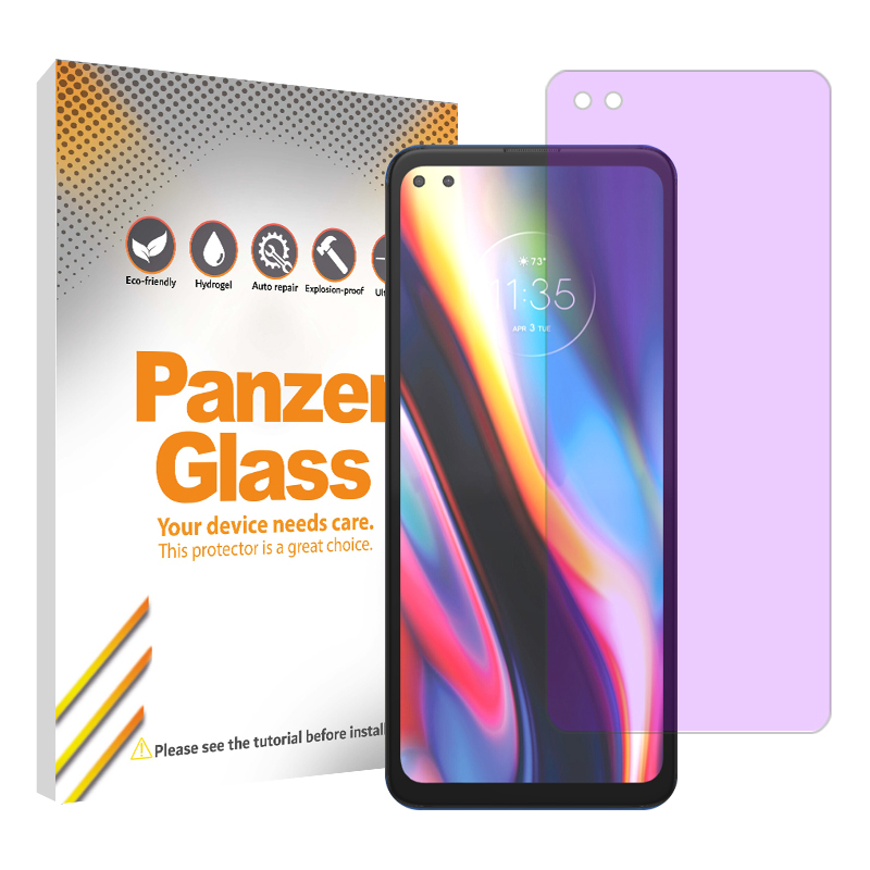 محافظ صفحه نمایش ضداشعه بنفش گوشی موتورولا Moto G 5G Plus پنزر گلس مدل Resistant