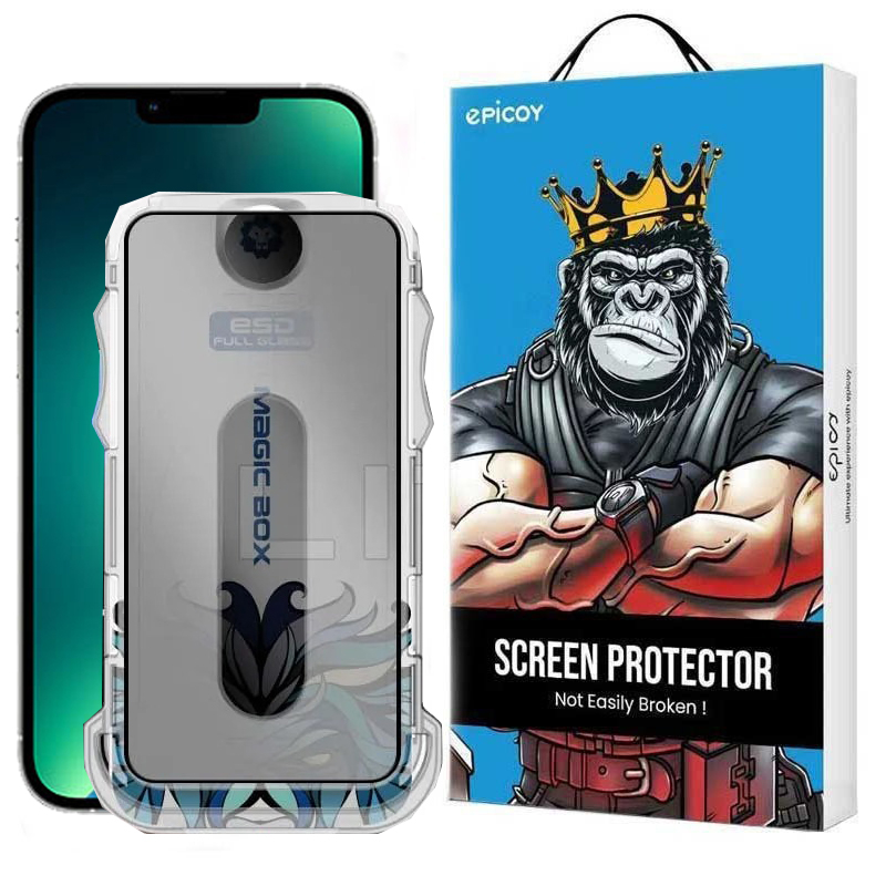 گلس گوشی حریم شخصی اپل iPhone 14 اپیکوی مد‌ل Lion Privacy Easy Install