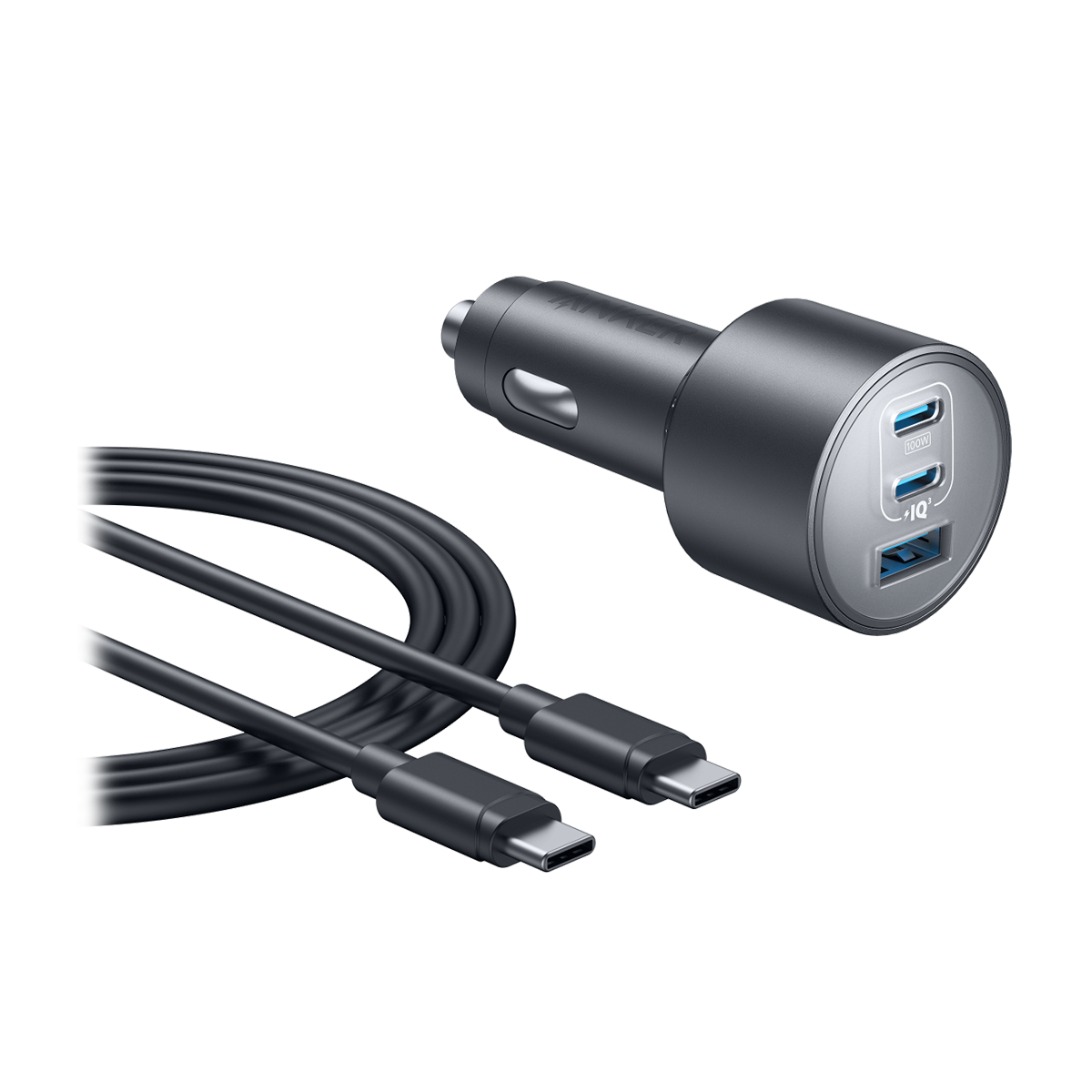 شارژر فندکی انکر مدل A2737 توان 167.5 وات همراه با کابل دو سر تایپ سی شارژر فندکی انکر مدل A2737 توان 167.5 وات همراه با کابل دو سر تایپ سی