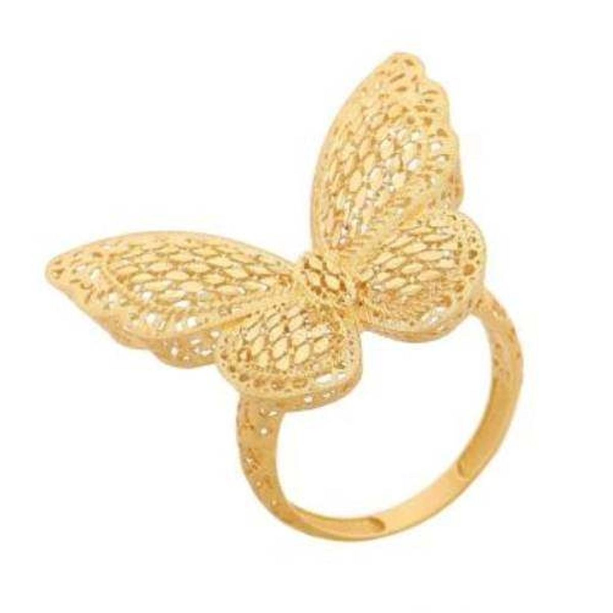 انگشتر طلا 18 عیار زنانه طرح پروانه اپال گلد کد sh0190 سایز 56
