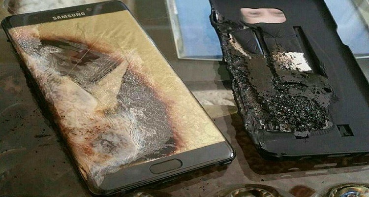انفجار نوت 7 سامسونگ