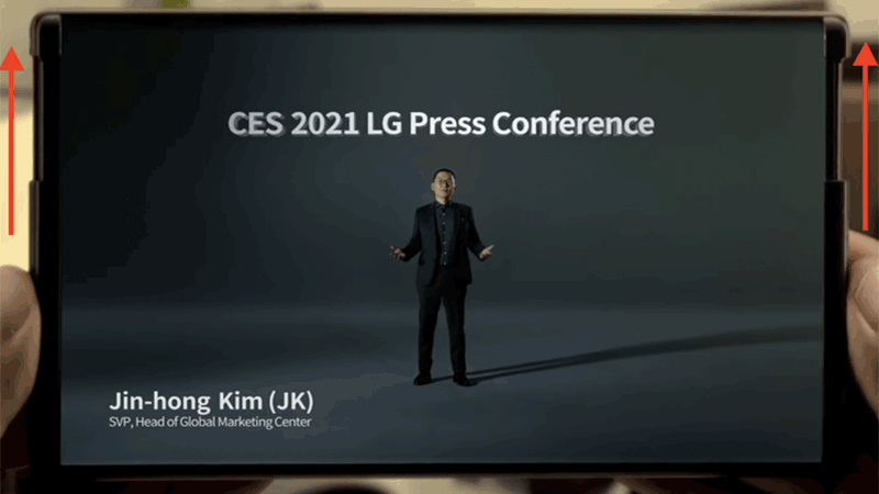 جادوگری LG در عصر تکنولوژی: LG Rollable با اندازه متغیر!