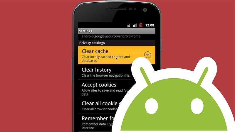 Force Stop و پاک کردن Cache برنامه