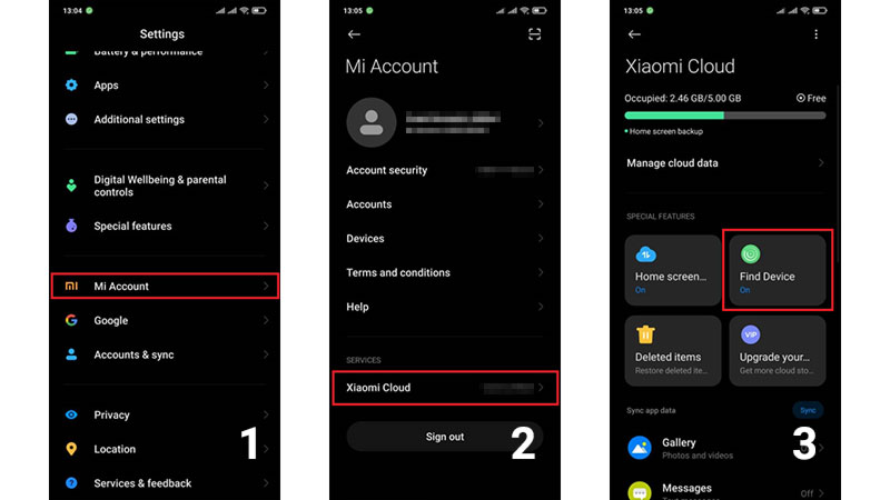 قابلیت Mi Phone Finder