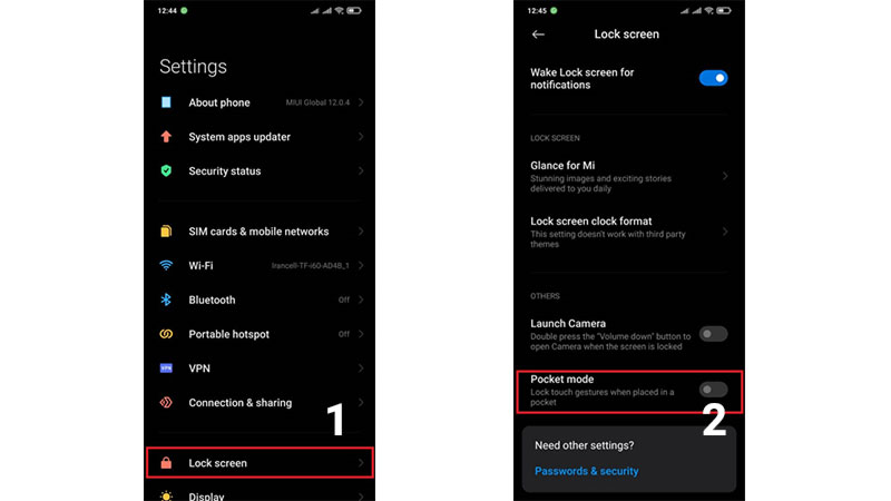 قابلیت Pocket Mode