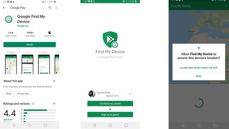برنامه Find My Device
