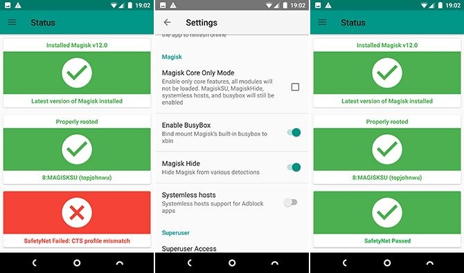 مخفی کردن روت با استفاده از Magisk Manager
