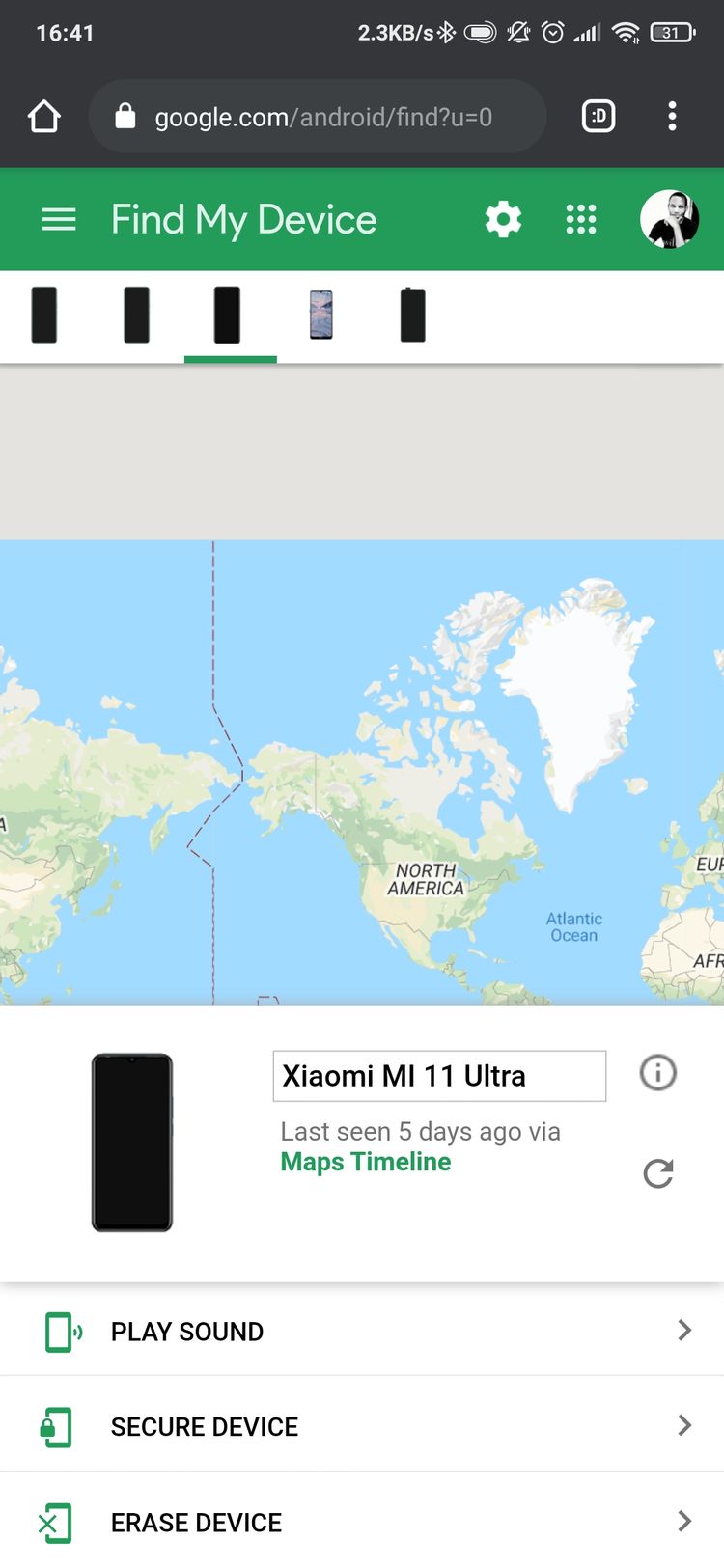 ریست فکتوری اندروید با Find My Device - 1