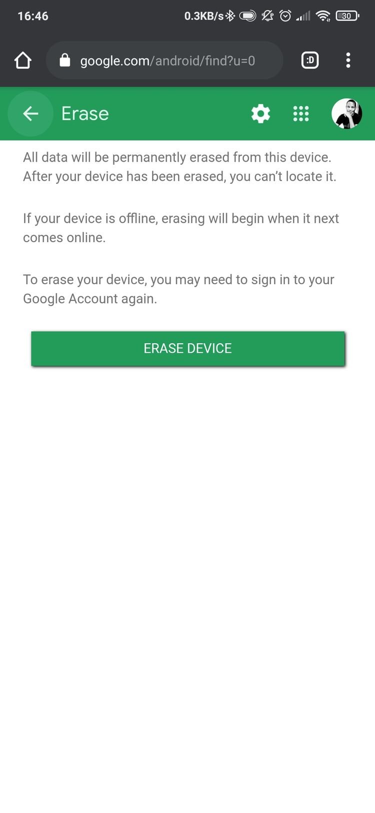 ریست فکتوری اندروید با Find My Device - 2