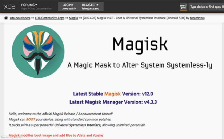 برنامه magisk