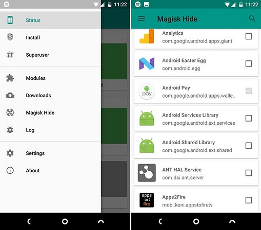 آنبلاک (UnBlock Apps) کردن برنامه‌ها با Magisk