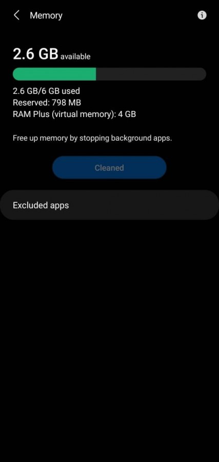 اضافه شدن رم مجازی به گلکسی A52s 5G