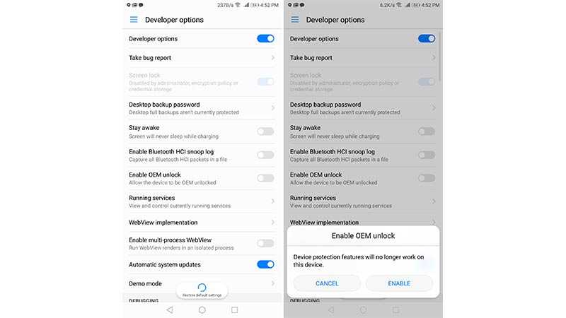 نحوه فعال کردن OEM Unlocking