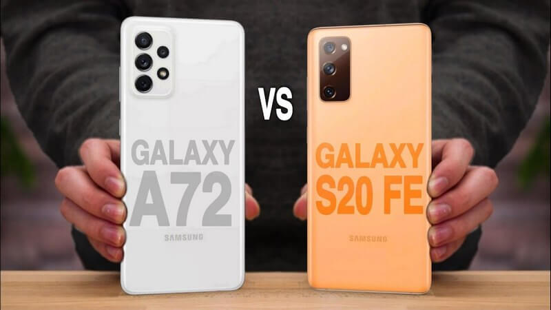 مقایسه گلکسی S20 Fe 4G با A72 سامسونگ
