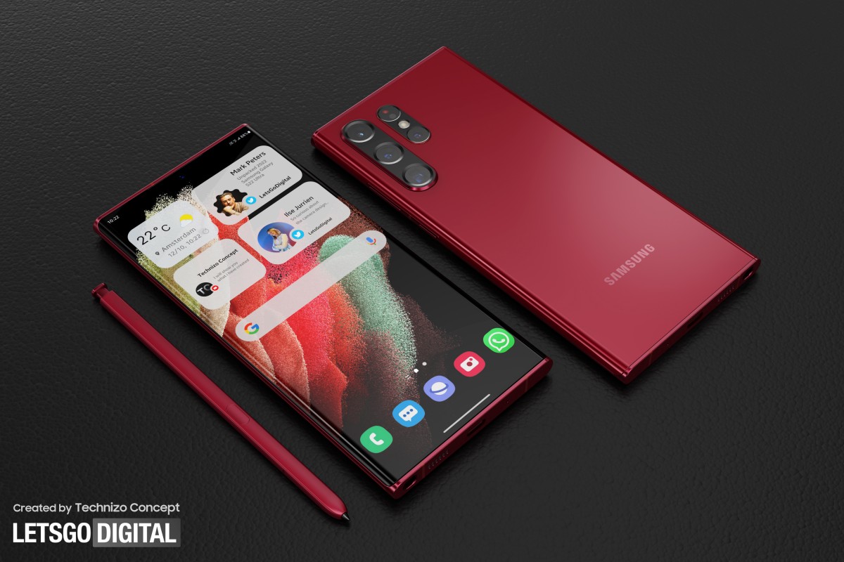 گوشی S22 ultra قرمز
