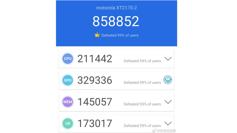 بنچمارک Antutu گوشی moto edge s30