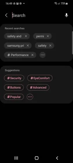 ارائه‌ی نتایج بهتر در زمان جستجو در one ui 4