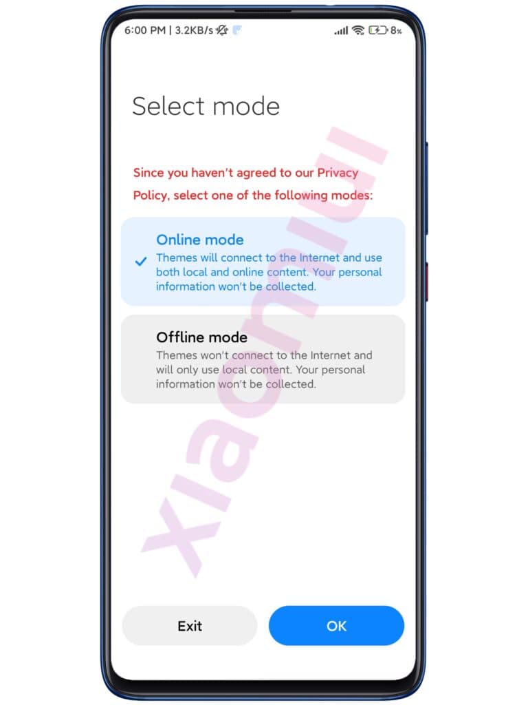 انتخاب تم در رابط کاربری Miui 13