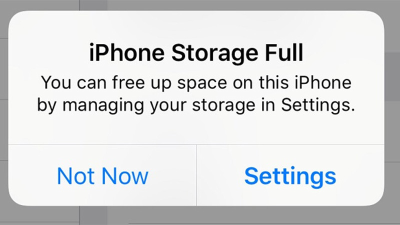 Not Enough Storage در آیفون