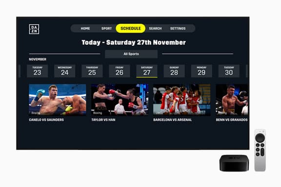 بهترین اپلیکیشن اپل تی وی در سال ۲۰۲۱ - DAZN