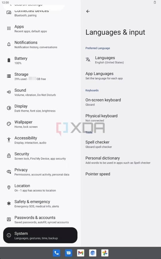 language and input