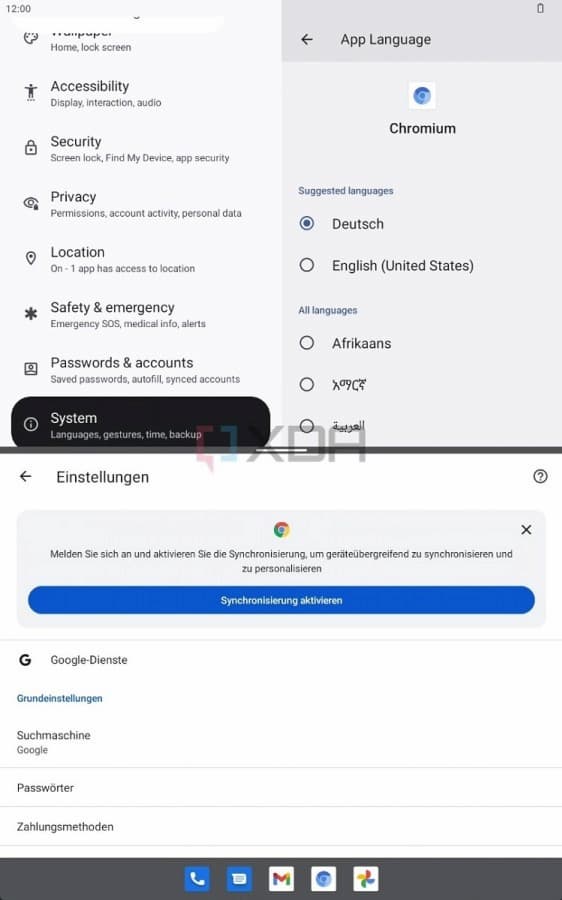android 13 settings