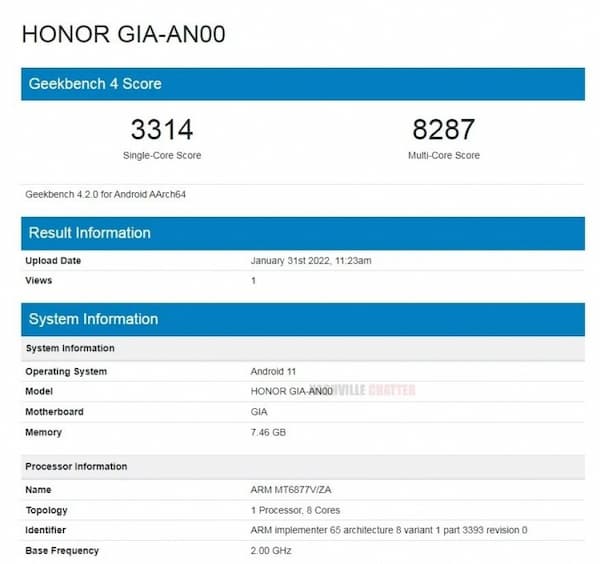 Honor Se 60 Geekbench Score