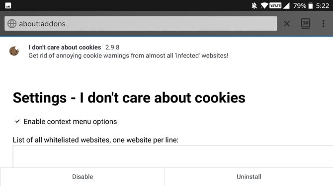 افزونه I Don't Care About Cookies فایرفاکس