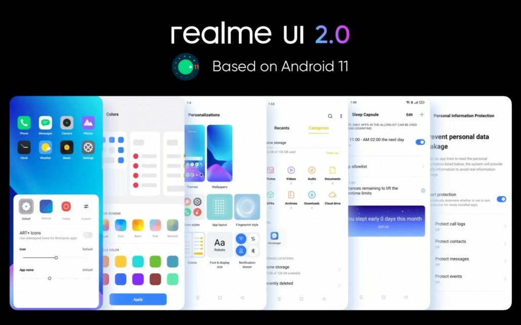 رابط کاربری ریلمی Ui