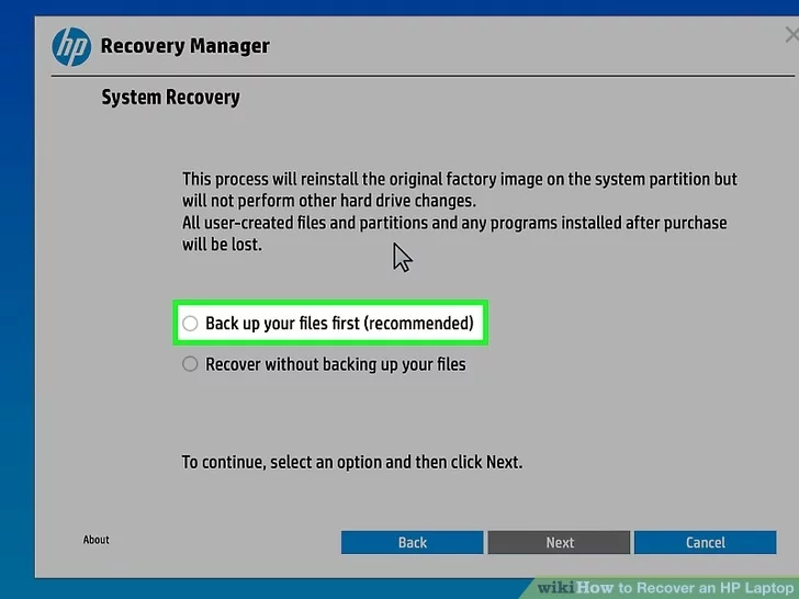 آموزش گام به گام ریکاوری لپ تاپ hp + تصویری