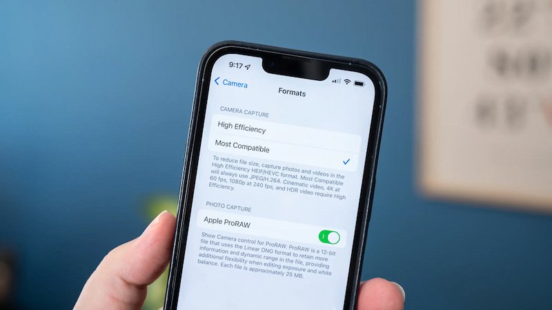 بخش Formats در تنظیمات دوربین ایفون 12 پرو مکس