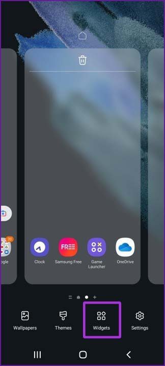 ویجت منو در رابط کاربری one ui 4