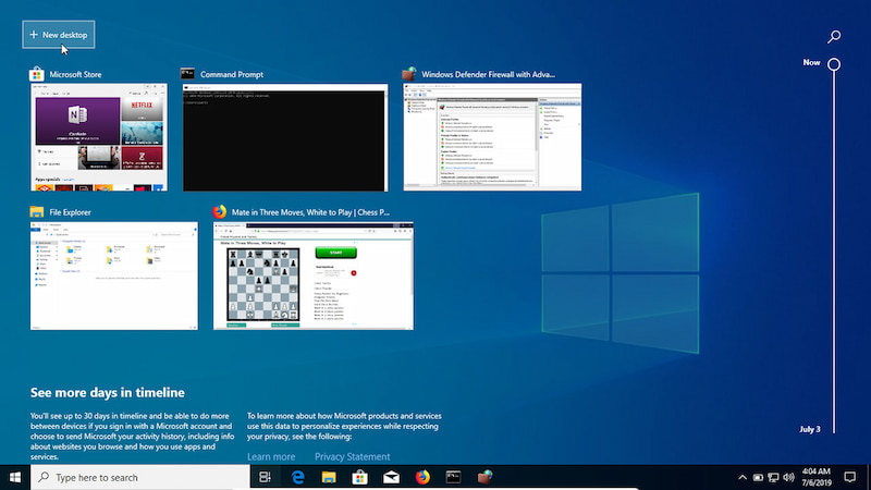 استفاده از چند Desktops