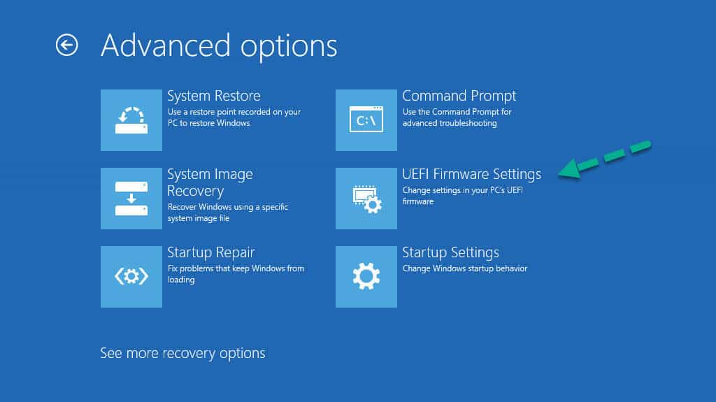 تغییر تنظیمات BIOS و UFEI