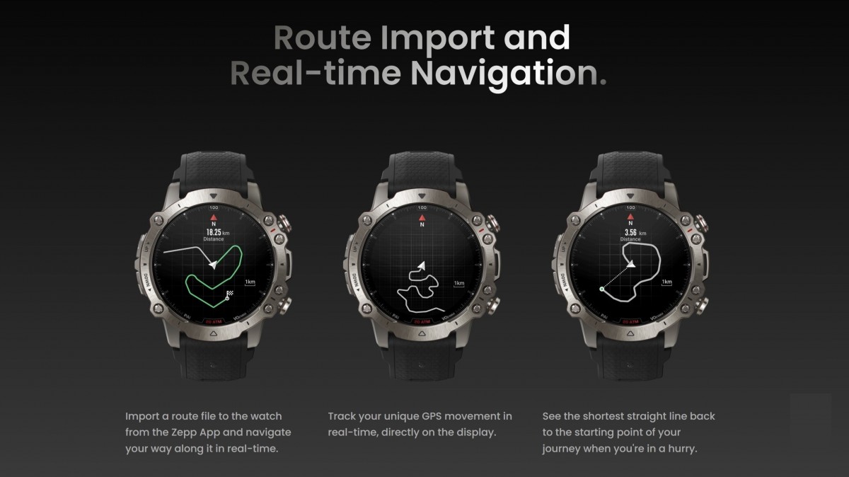 ویژگی‌های مسیریابی ساعت هوشمند Amazfit Falcon
