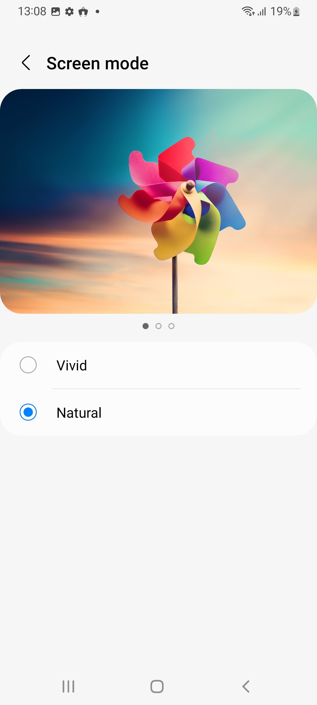 تنظیمات صفحه نمایش M32