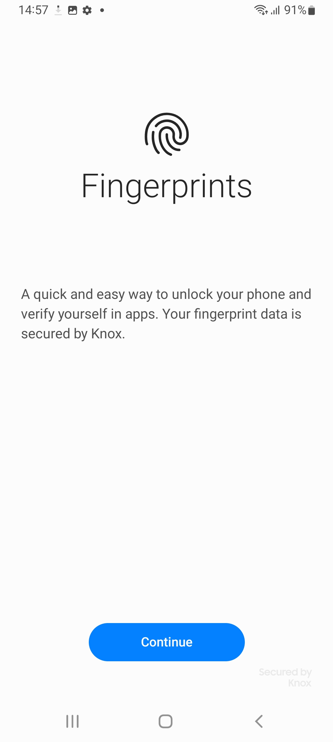 تنظیمات اثرانگشت A13