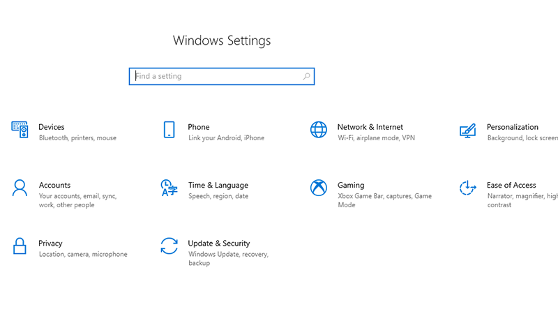 انتخاب DEVICES از تنظیمات برای اتصال کامپیوتر به پرینتر