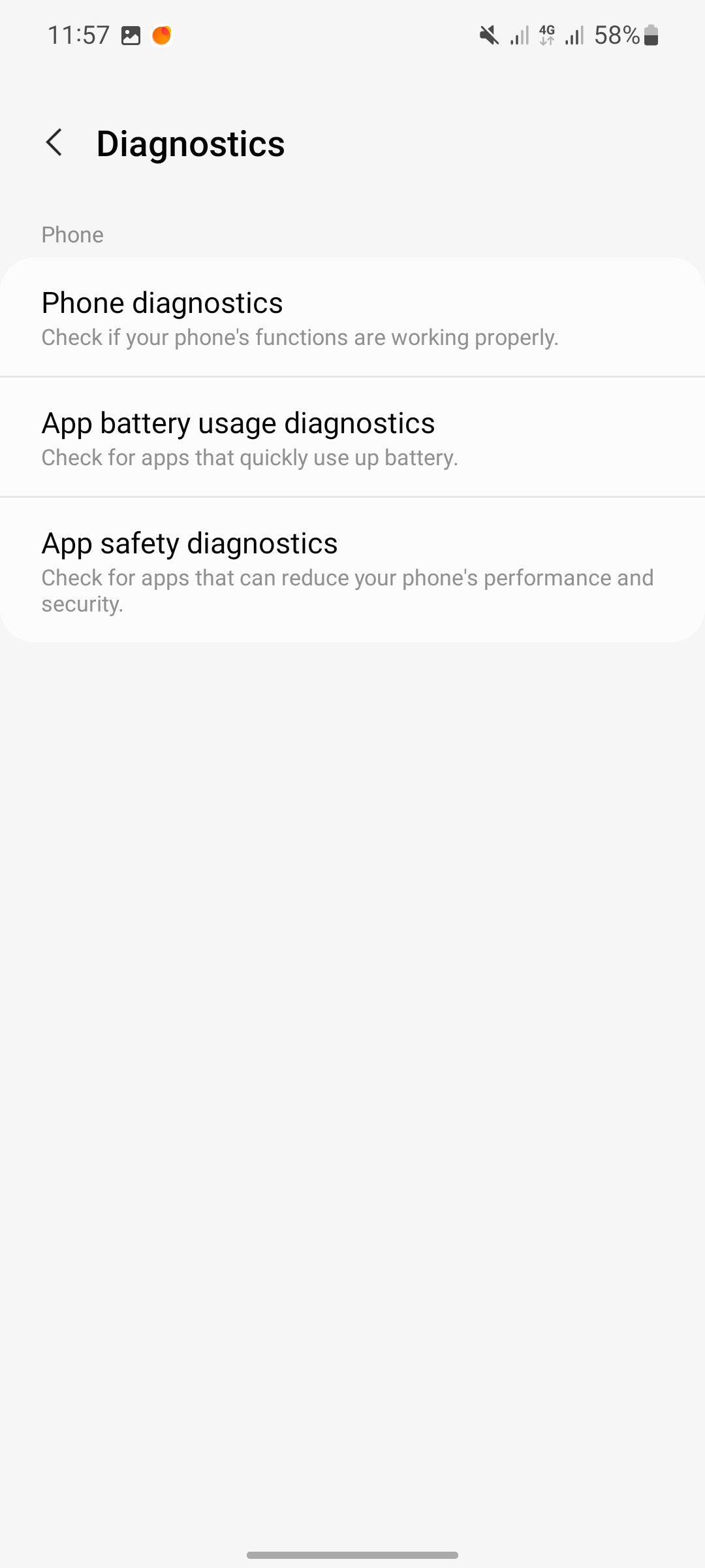 Samsung diagnostic