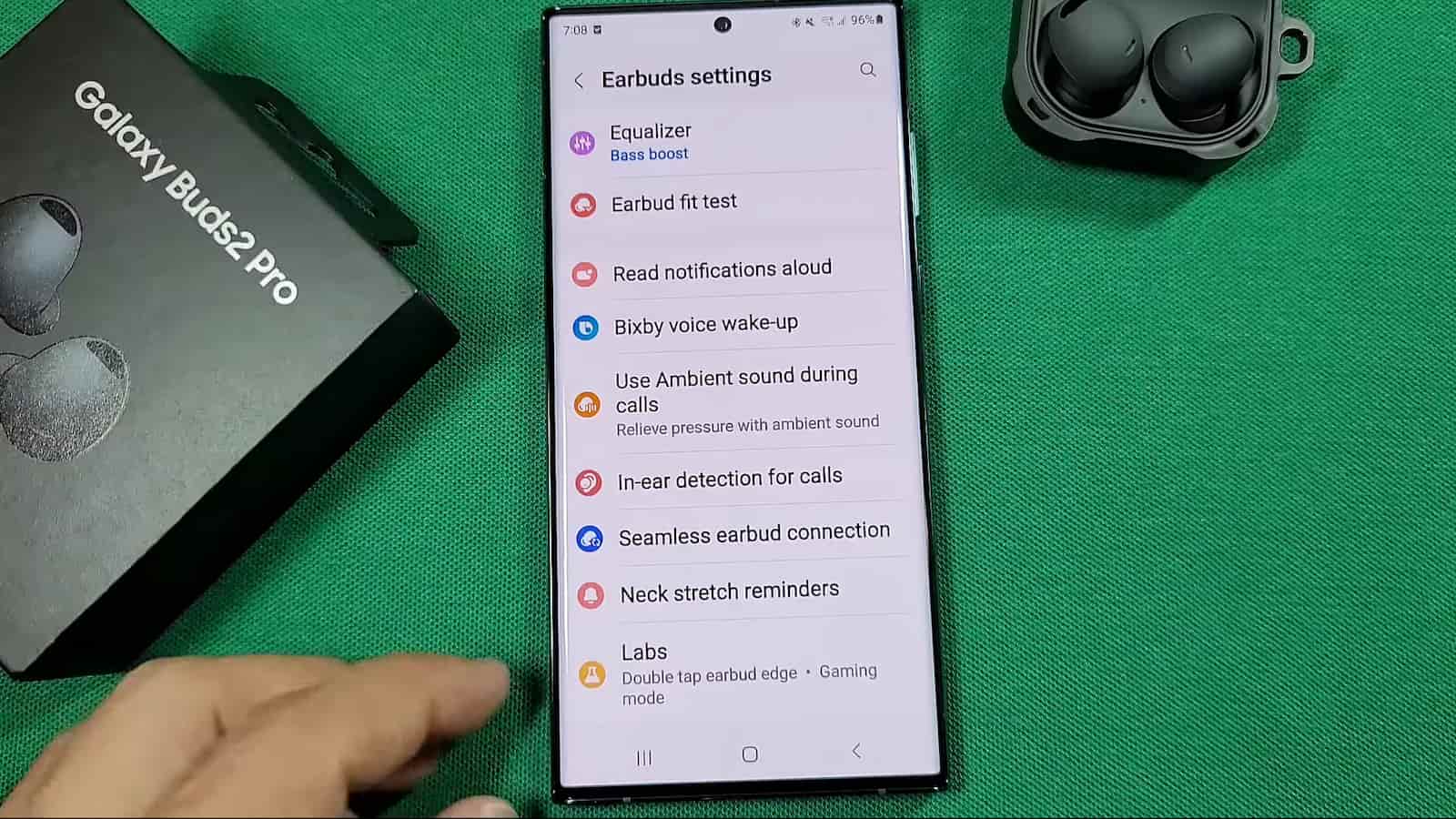 Earbuds settings