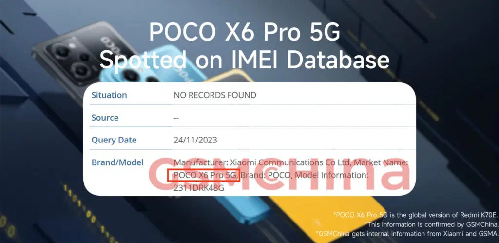 redmi k70e with a different name