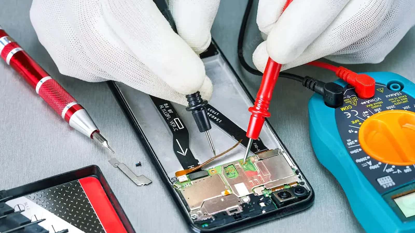آموزش تست قطعات موبایل با مولتی متر