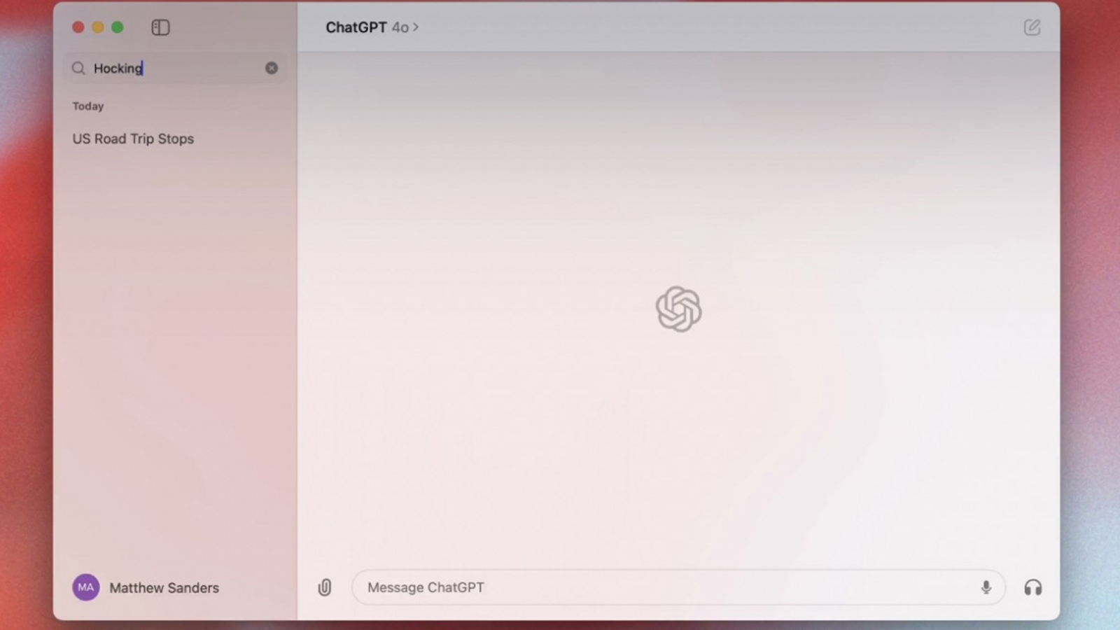 اپلیکیشن ChatGPT برای macOS