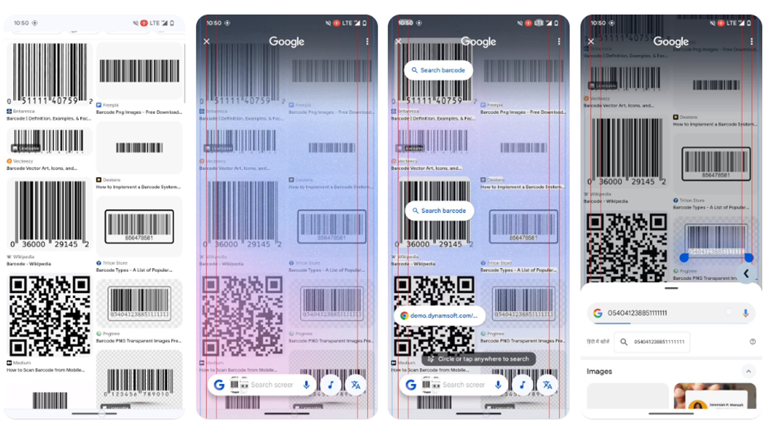 اسکن بارکد و QR Code با قابلیت Circle to Search!