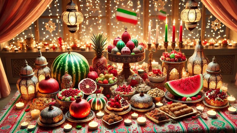 سفره ارایی شب یلدا