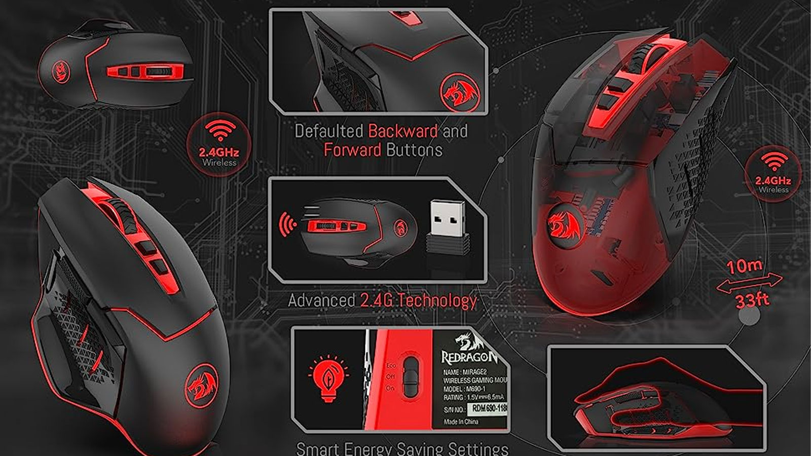 موس گیمینگ رددراگون