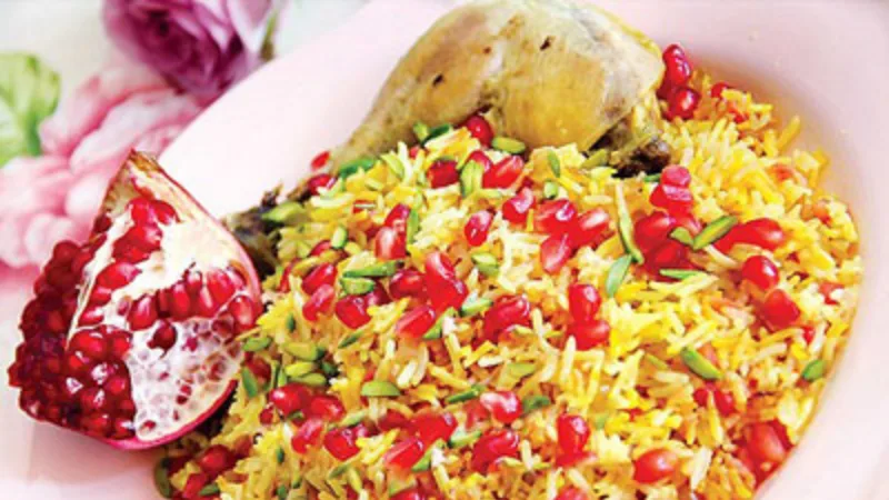 طرز تهیه انار پلو با مرغ