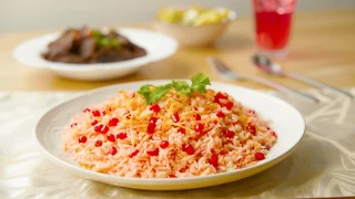 طرز تهیه انار پلو با گوشت و مرغ برای شب یلدا و مهمانی